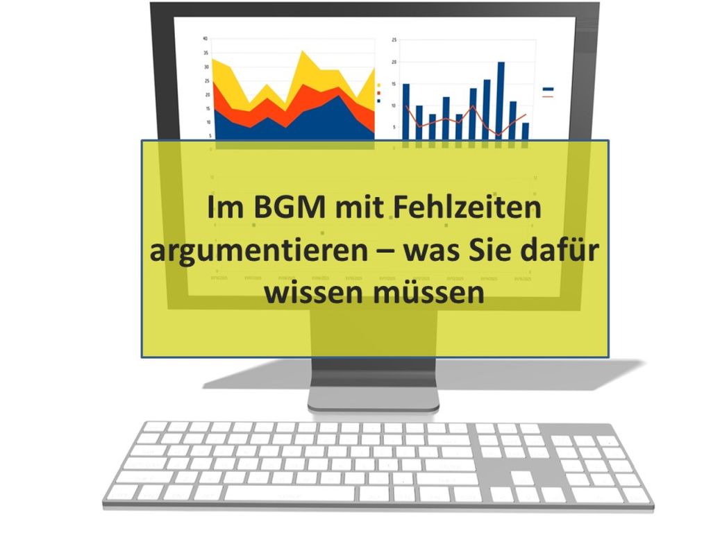 Diagramme zu Fehlzeiten im BGM auf einem Computerbildschirm – Tipps zur Argumentation mit Fehlzeiten im Unternehmen